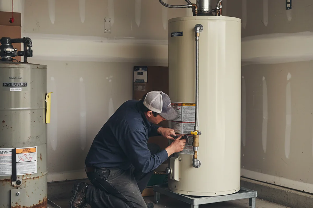 Water heater and shutoff valve replacement in Twin Rocks